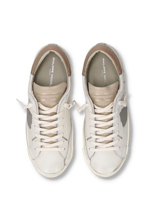 Sneakers Prsx in pelle Latte e Fango PHILIPPE MODEL | PRLUVZ01.